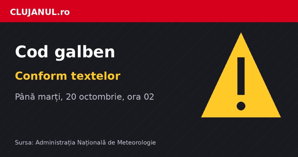 Cod galben de conform textelor, inclusiv în zona noastră: conform textelor